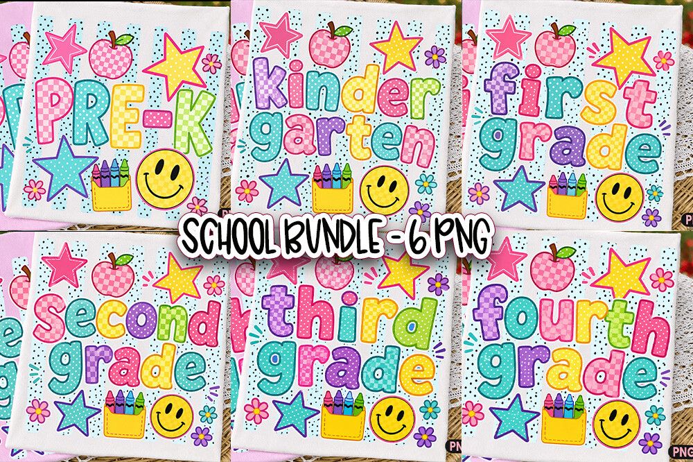 Back to School Bundle Striped Shirt PNG